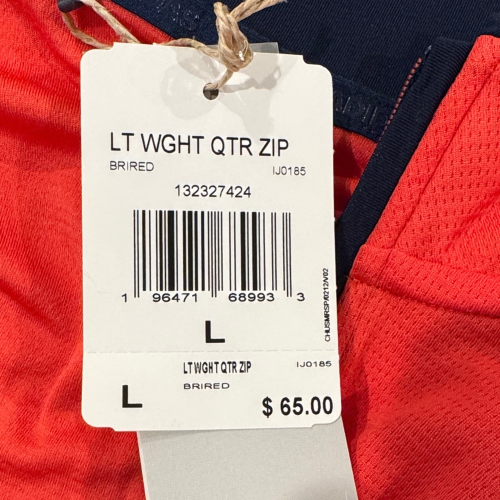 Adidas Men's Vibrant Red Quarter-Zip Jacket - Picture 2 of 3